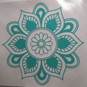 5.5” by 5.5” Teal Mandala Car Truck Window Decal